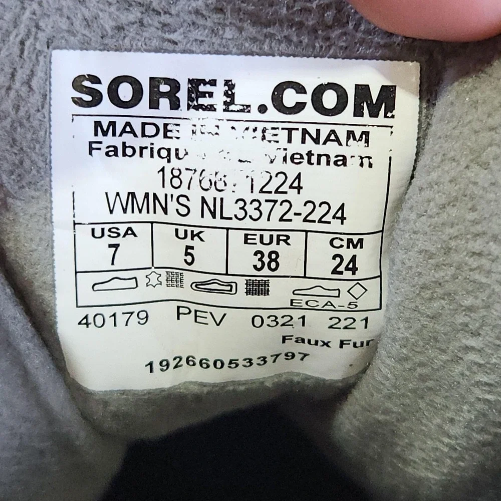 Sorel Kinetic Caribou Boots Womens 7 Brown Suede Ankle Waterproof Winter Snow